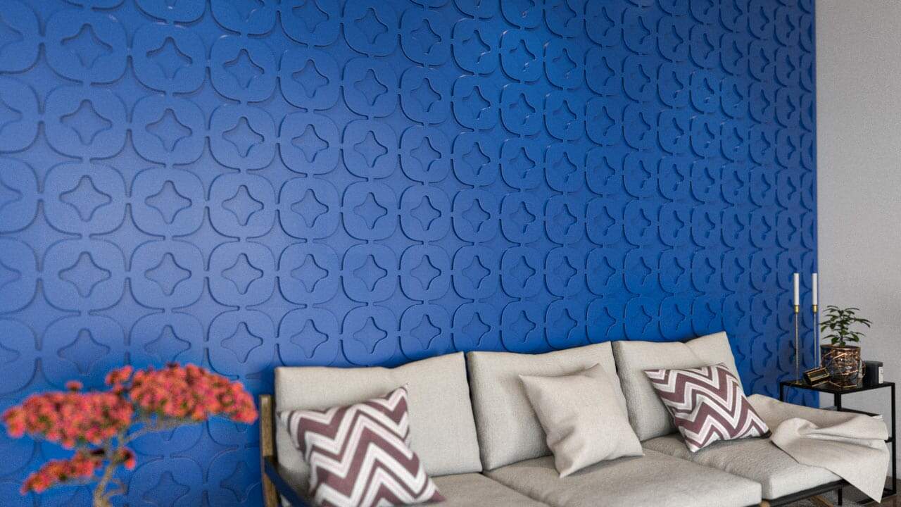 Painel Decorativo Cobra Azul - Quadrado - Rei do Azulejo